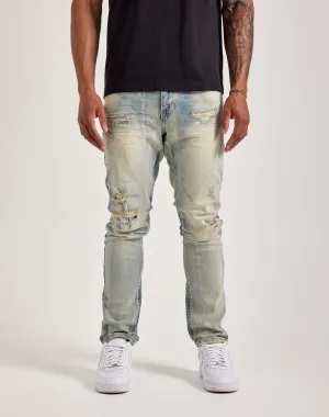 Fashion museums Smoke Rise Vintage Wash Slim Denim Jeans Free shipping offers