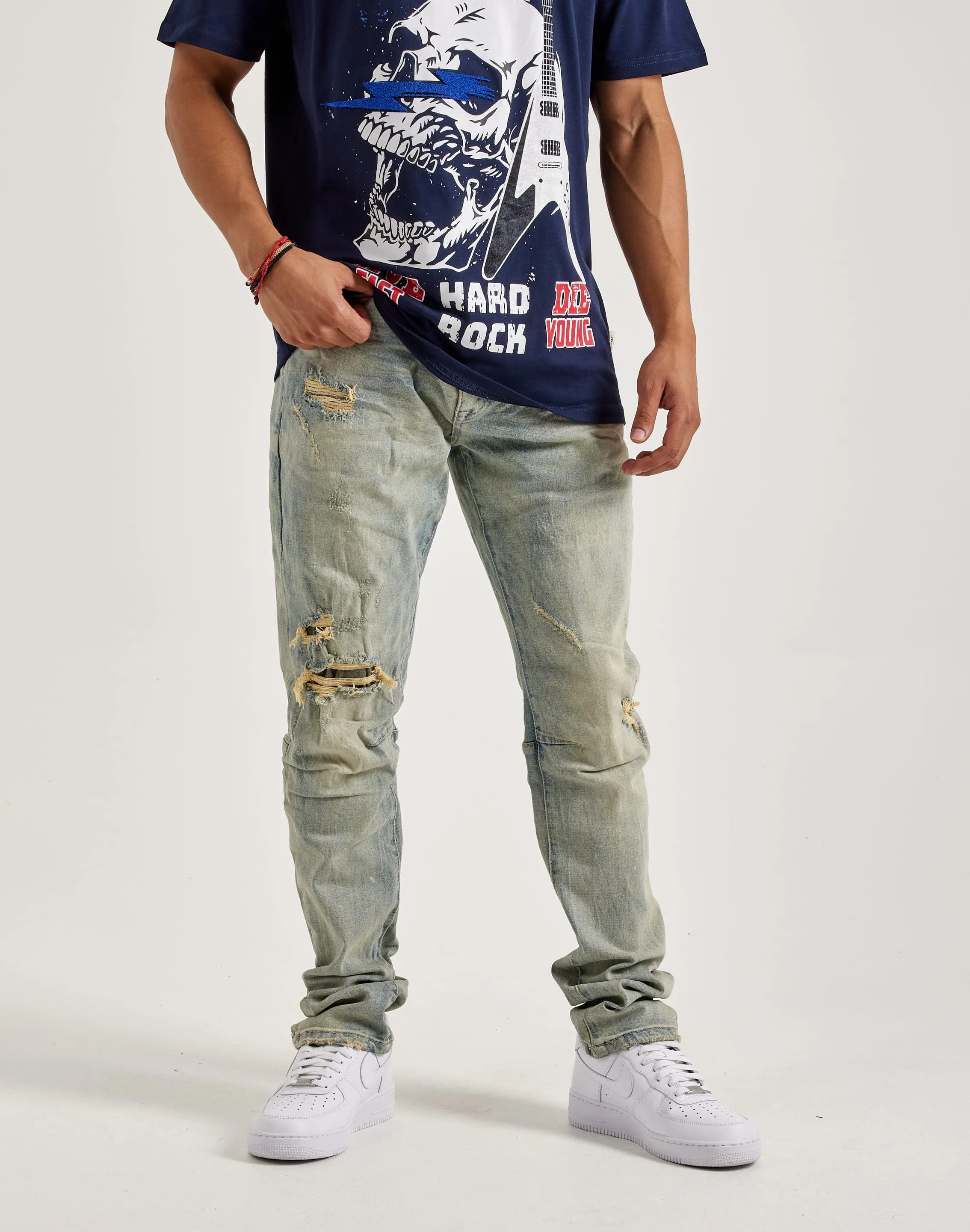 Fashion must - haves Smoke Rise Rip & Repair Slim Denim Jeans Fashionable options