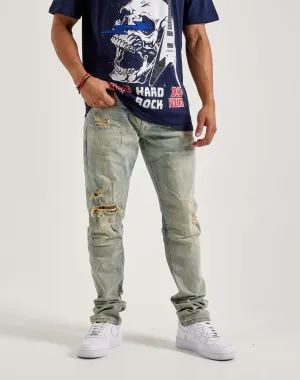 Fashion must - haves Smoke Rise Rip & Repair Slim Denim Jeans Fashionable options