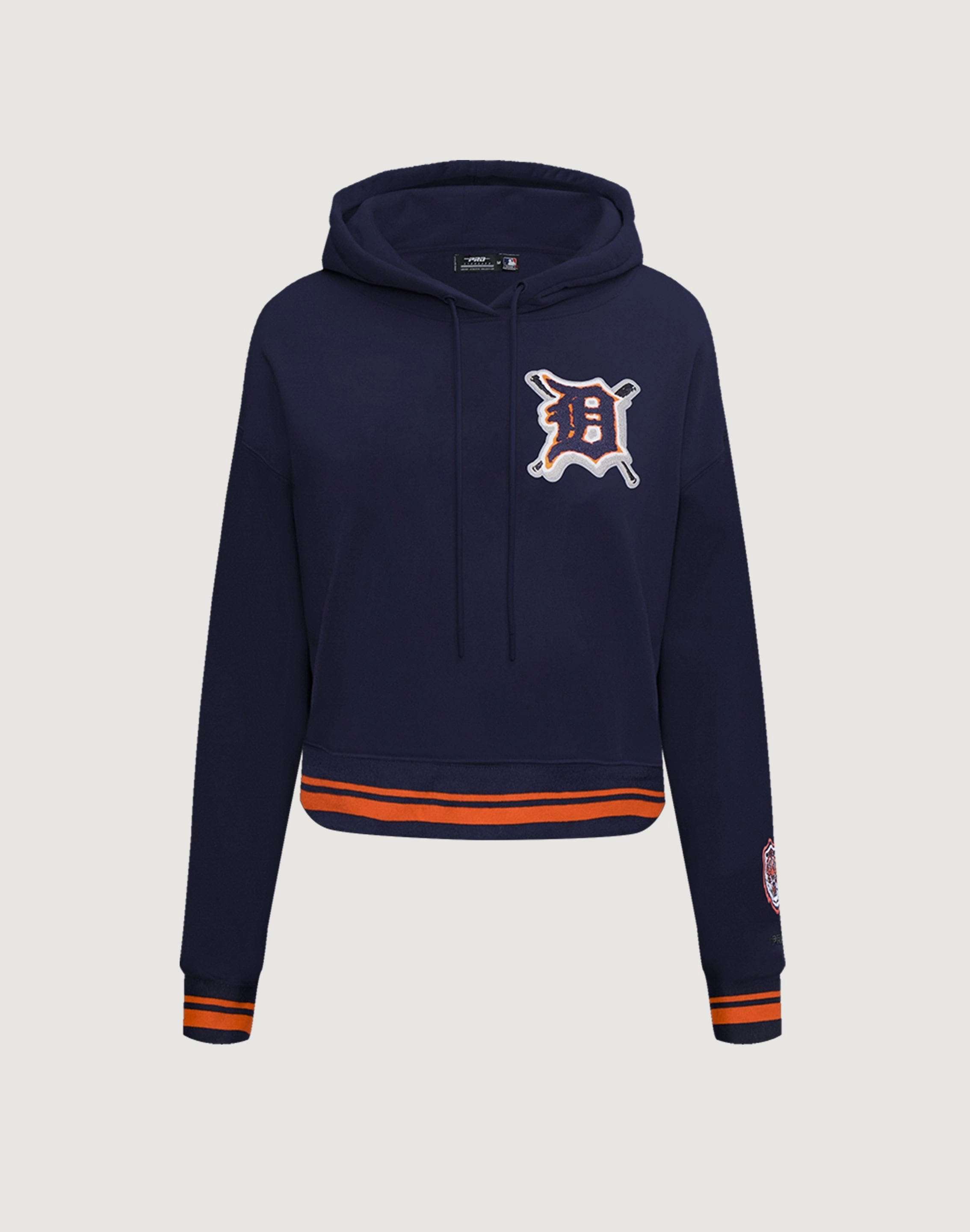 Fashionable goods Pro Standard Detroit Tigers Mashup Rib Cropped Hoodie Linen - crafted fashion