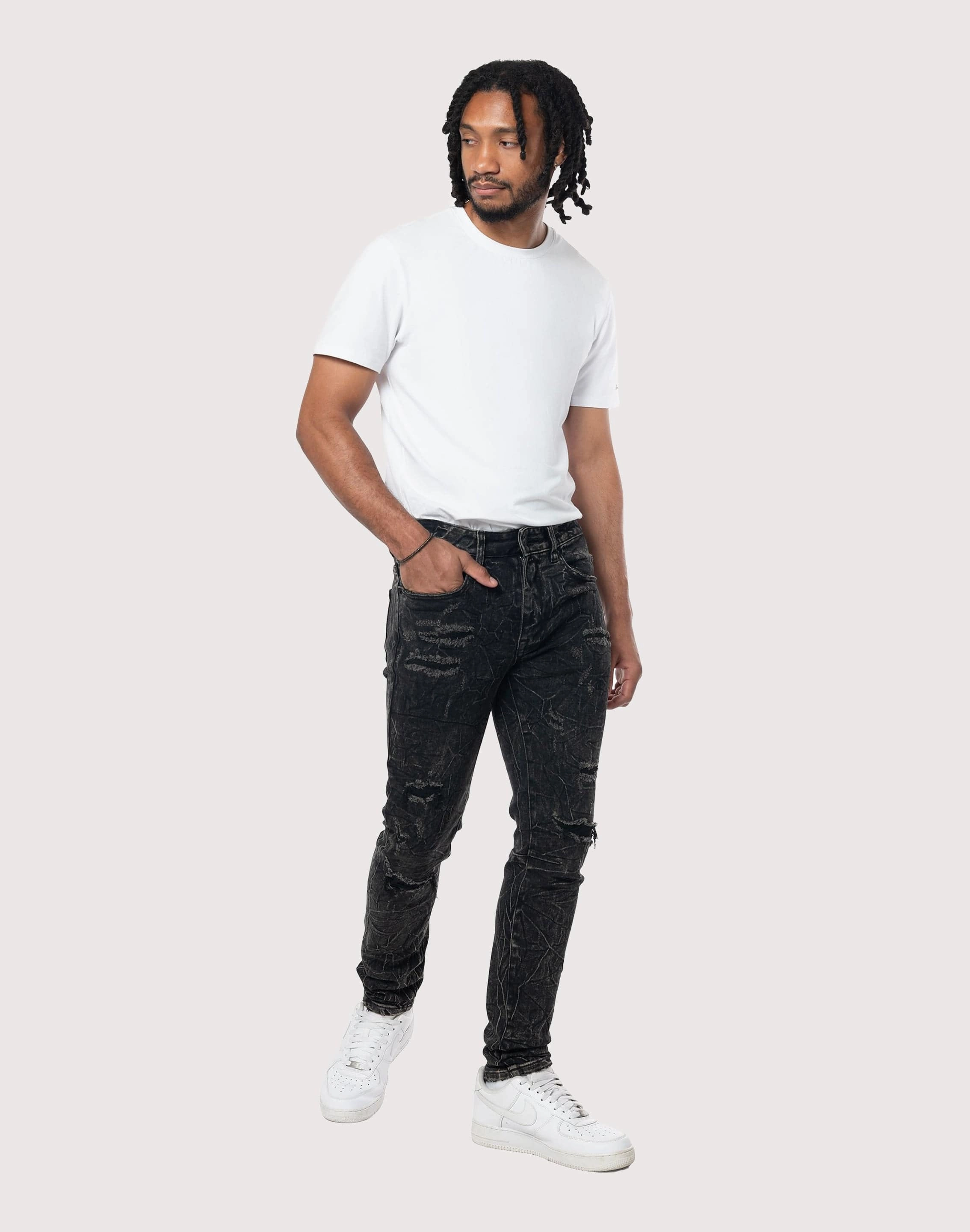 Fashion archives Grindhouse Cabo Slim Fit Lightning Effect Taper Denim Jeans Nautical - themed fashion