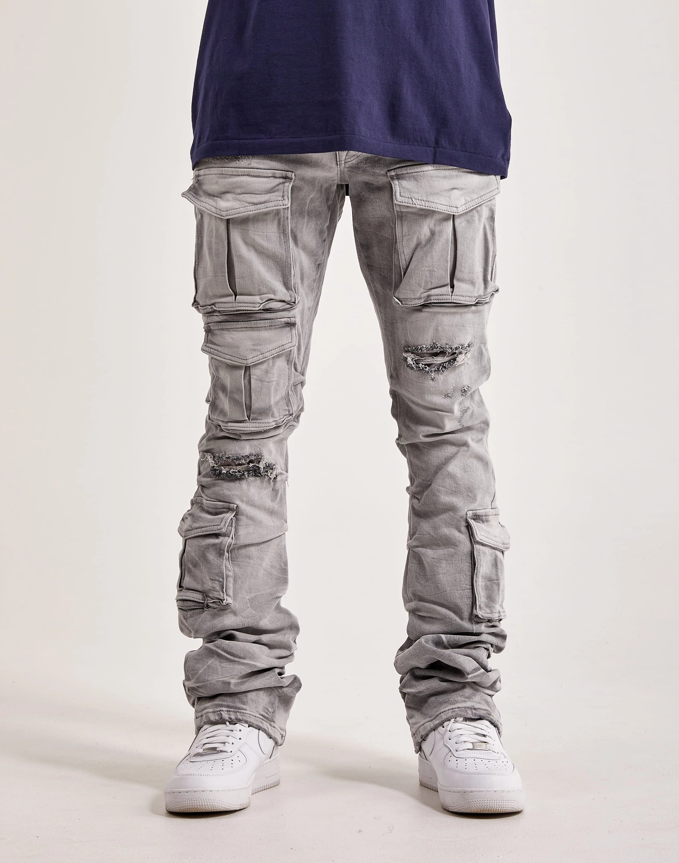 Clothing types Smoke Rise Utility Pocket Stacked Flare Denim Fashion for all ages