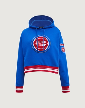 Fashion brands Pro Standard Detroit Pistons Retro Classic Rib Cropped Hoodie Clothing assortments