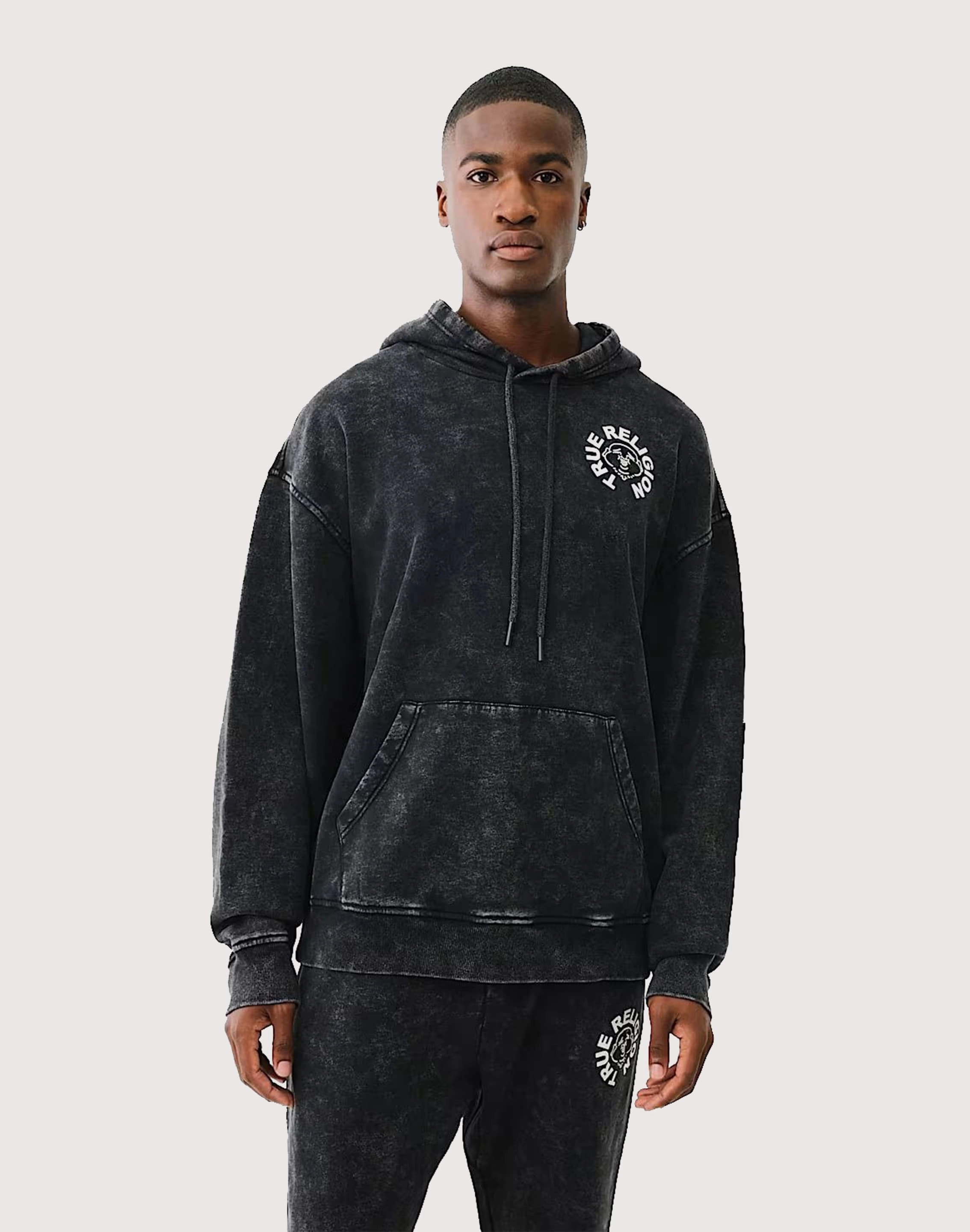 Fashion brands True Religion Buddha Face Pullover Hoodie Street fashion