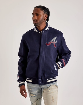 Fashion customization Pro Standard Atlanta Braves Varsity Jacket Silk - fabric fashion