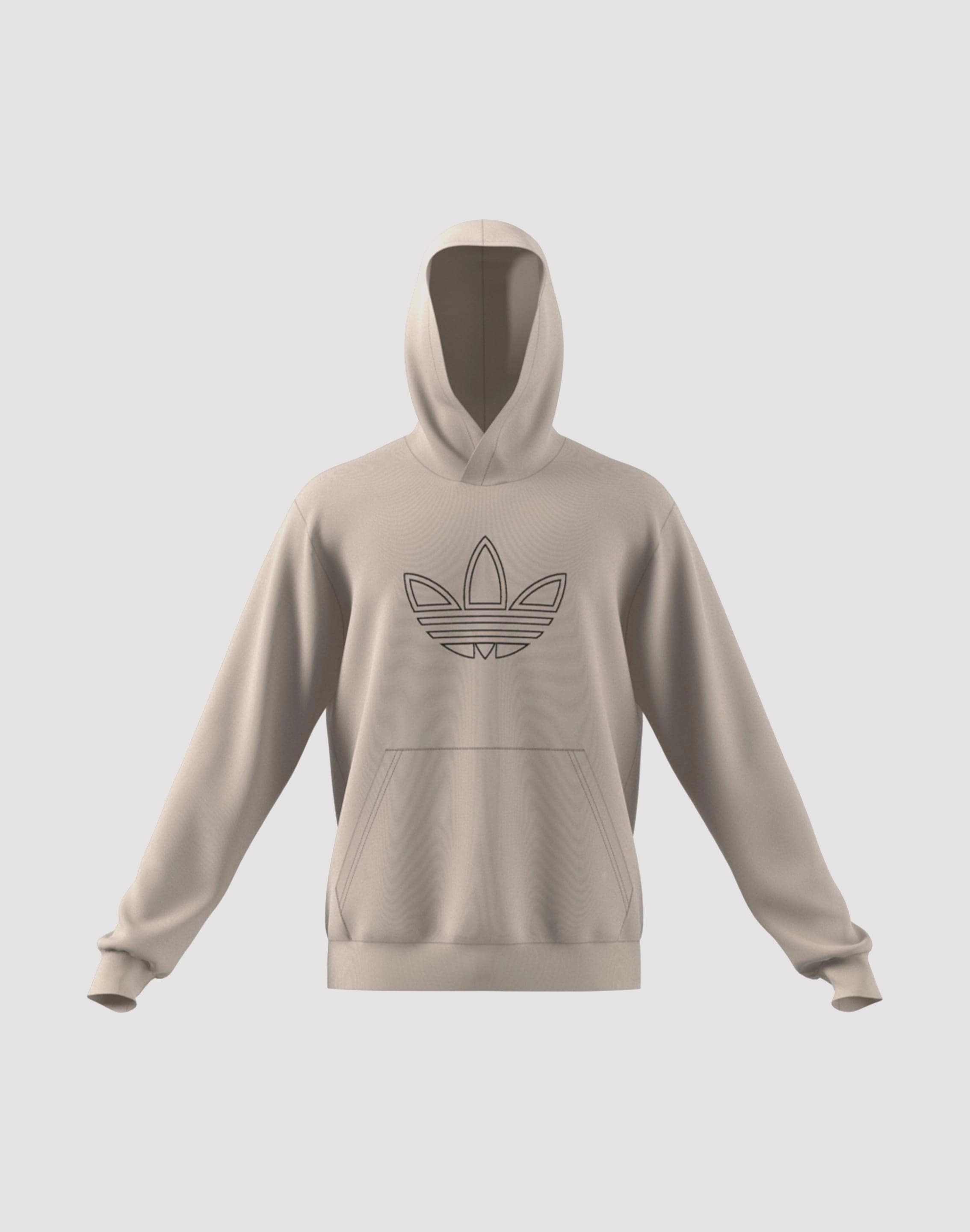 Fashion essentials Adidas Outlined Trefoil Pullover Hoodie Embroidered fashion