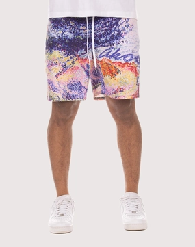 Fashion for all body types Akoo Landscape Nylon Mens' Printed Shorts Fashion photography