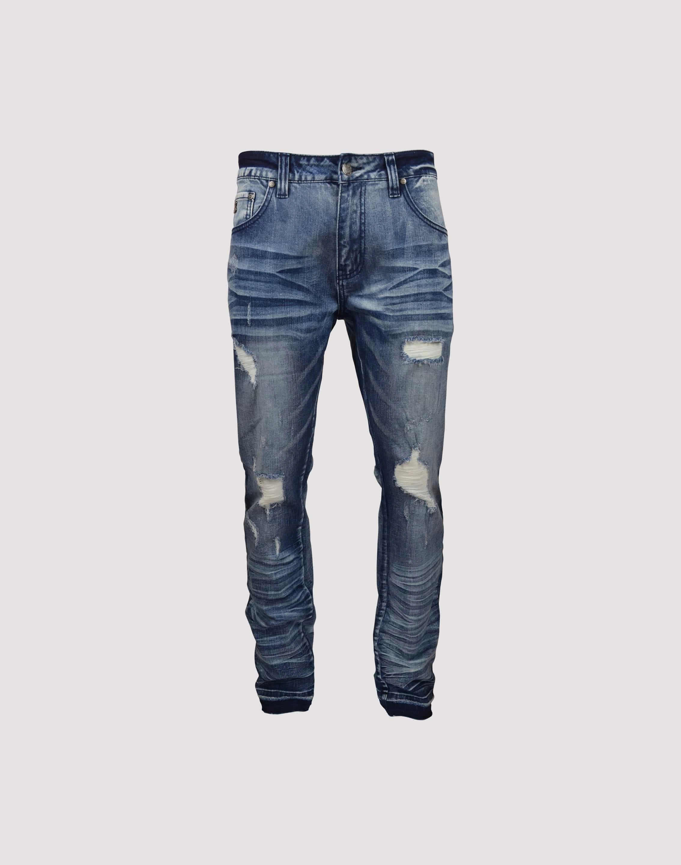 Fashion-forward items Grindhouse Blue Ripped Out Slim Fit Jeans Embroidered fashion