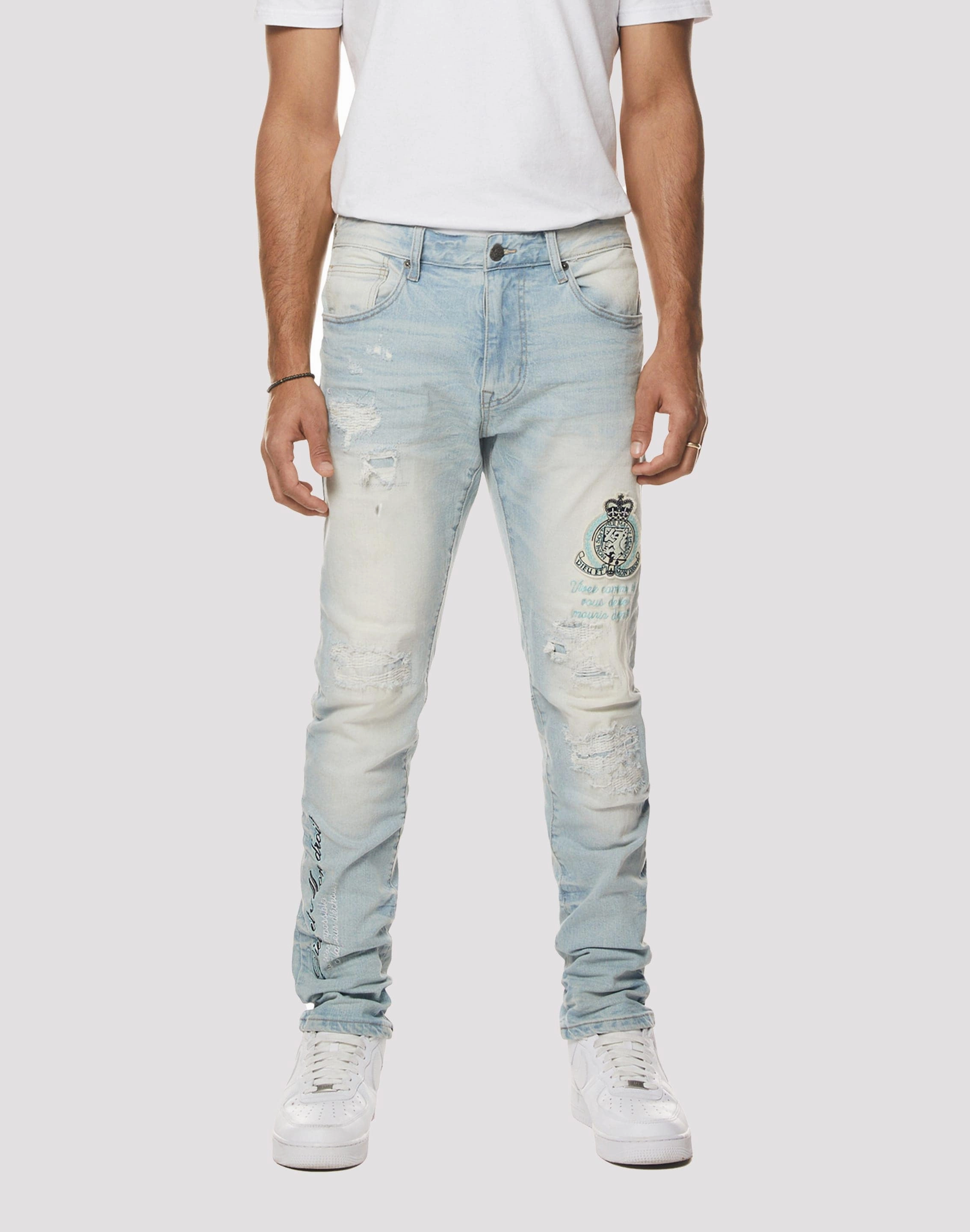Fashion shows Grindhouse Varsity Slim Fit Speckle Jeans Online fashion shopping