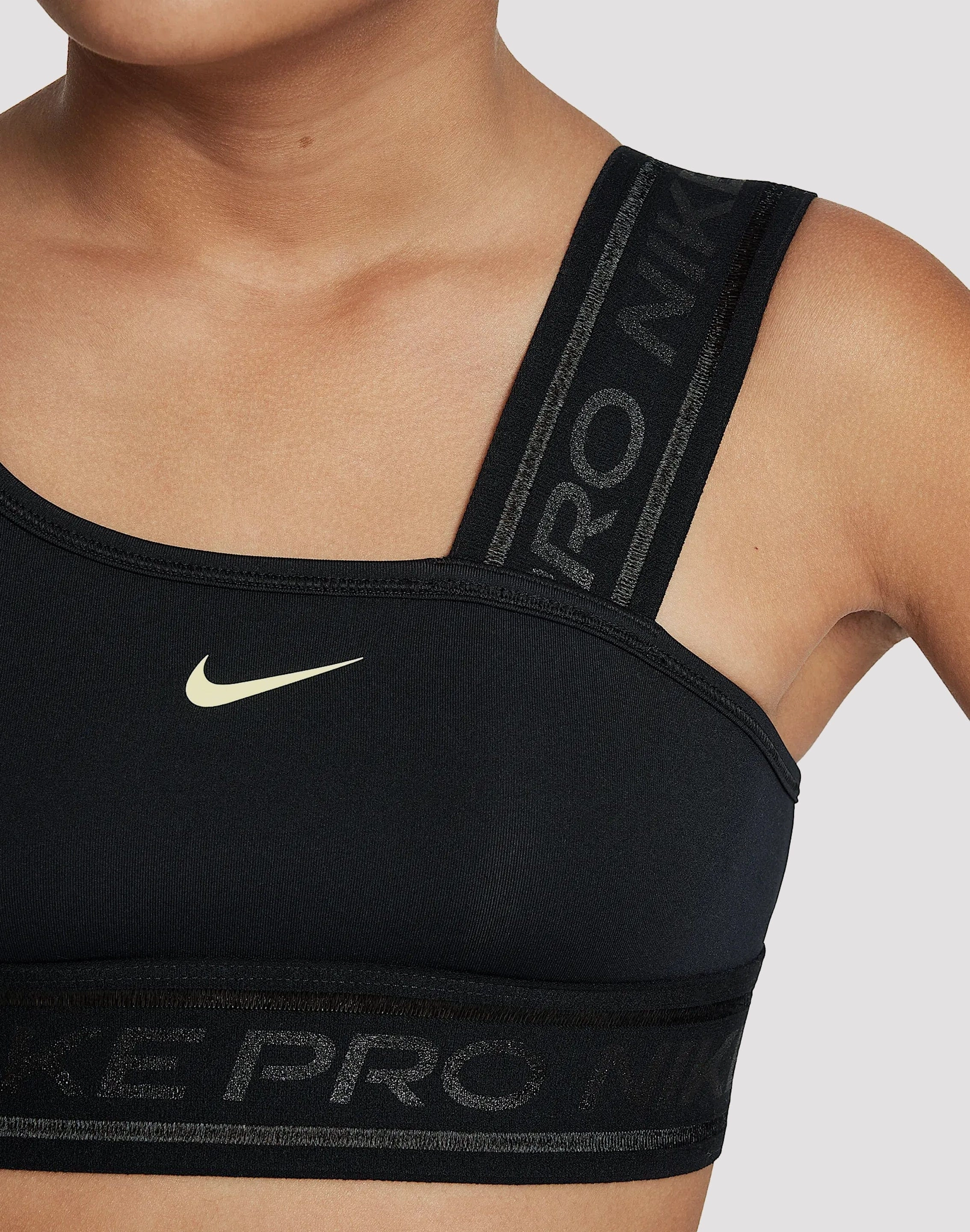Fashion influencers' recommendations Nike Pro Swoosh Asymmetrical Sports Bra Grade-School
