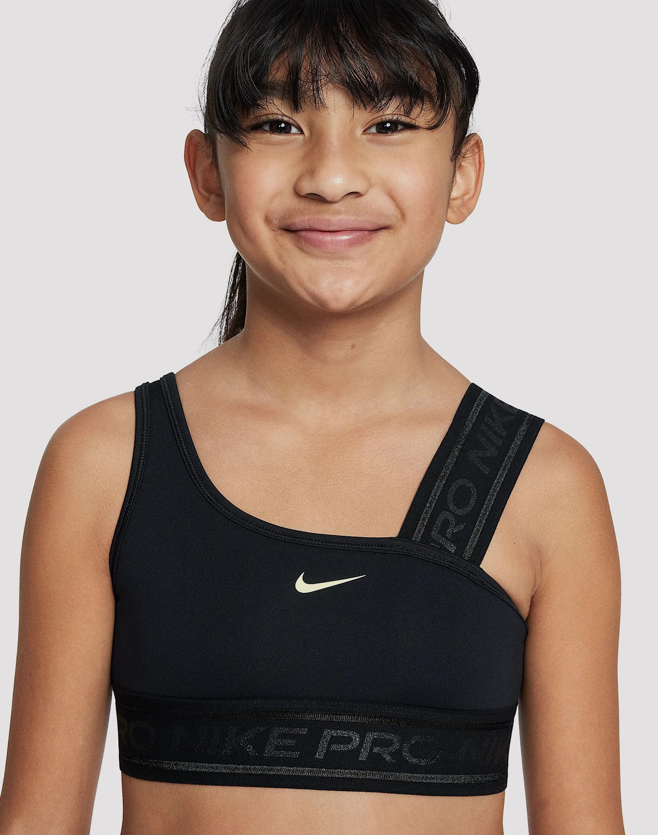 Fashion influencers' recommendations Nike Pro Swoosh Asymmetrical Sports Bra Grade-School