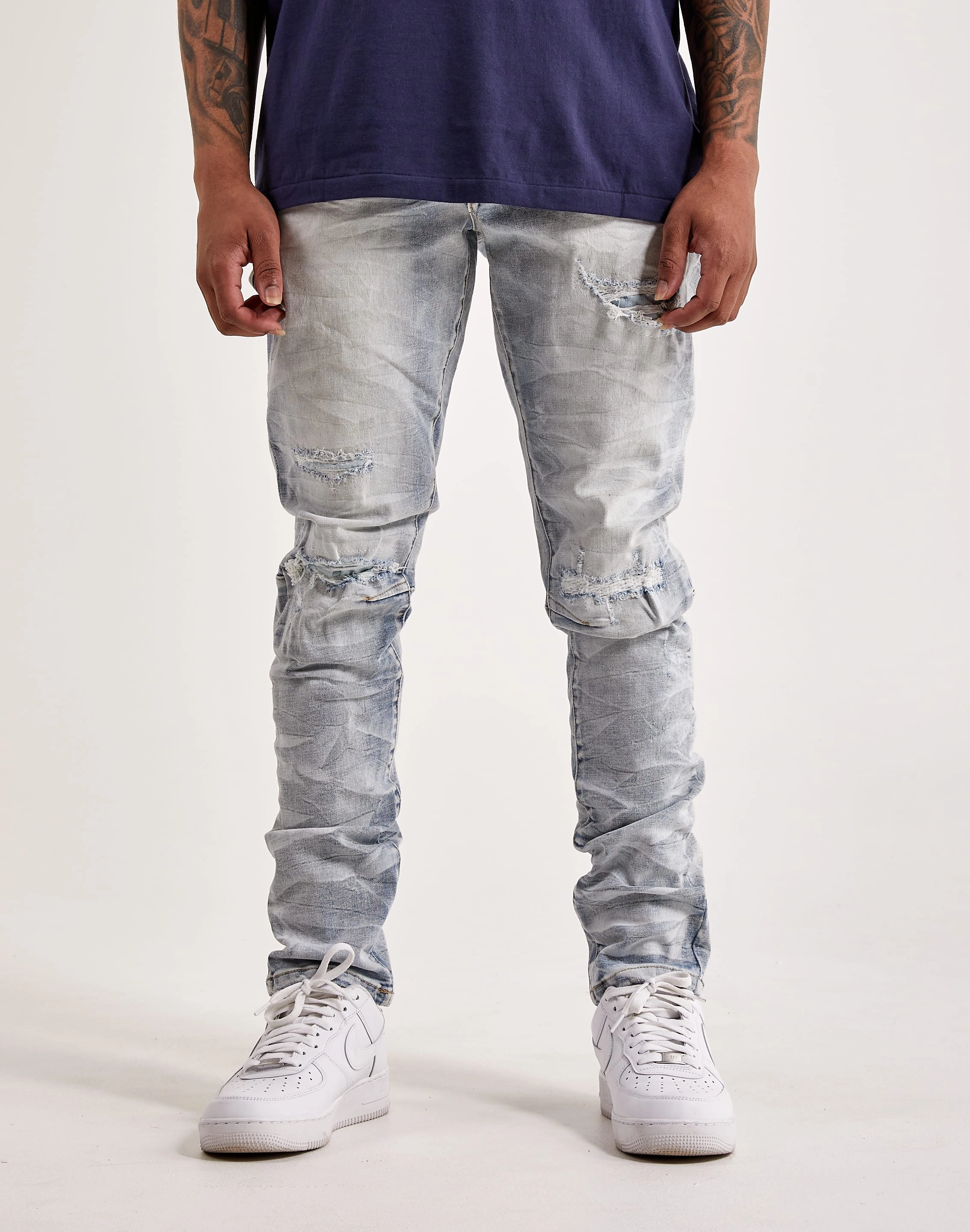 Fashion influencers' recommendations Smoke Rise  Lightning Basic Slim Tapered Jeans Polyester - used fashion