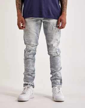 Fashion influencers' recommendations Smoke Rise  Lightning Basic Slim Tapered Jeans Polyester - used fashion