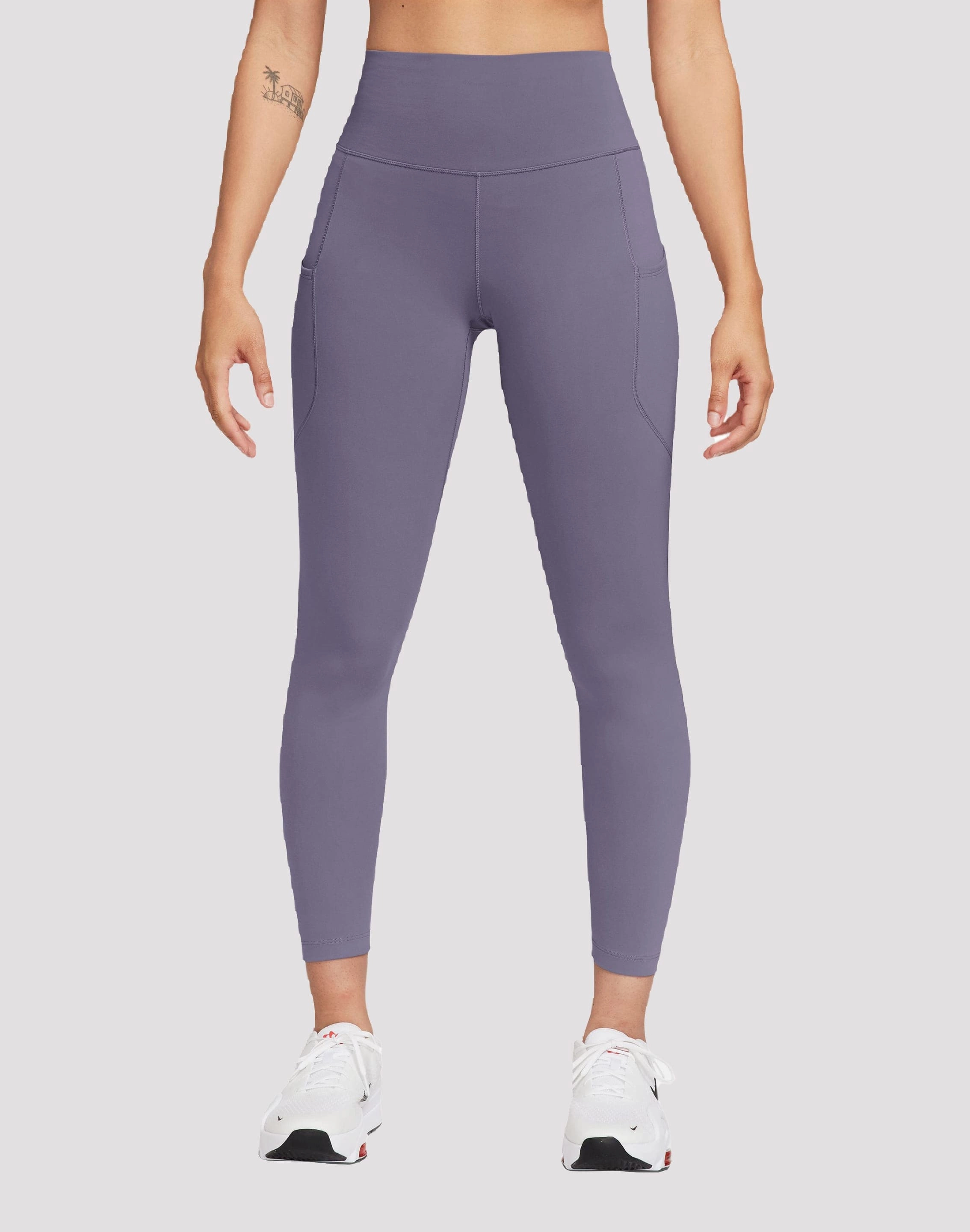 Fashion inspiration Nike One Dri-FIT High-Waisted 7/8 Leggings Denim - based fashion