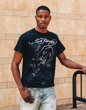 Fashion labels Ed Hardy Crouching Panther Tee Business casual wear
