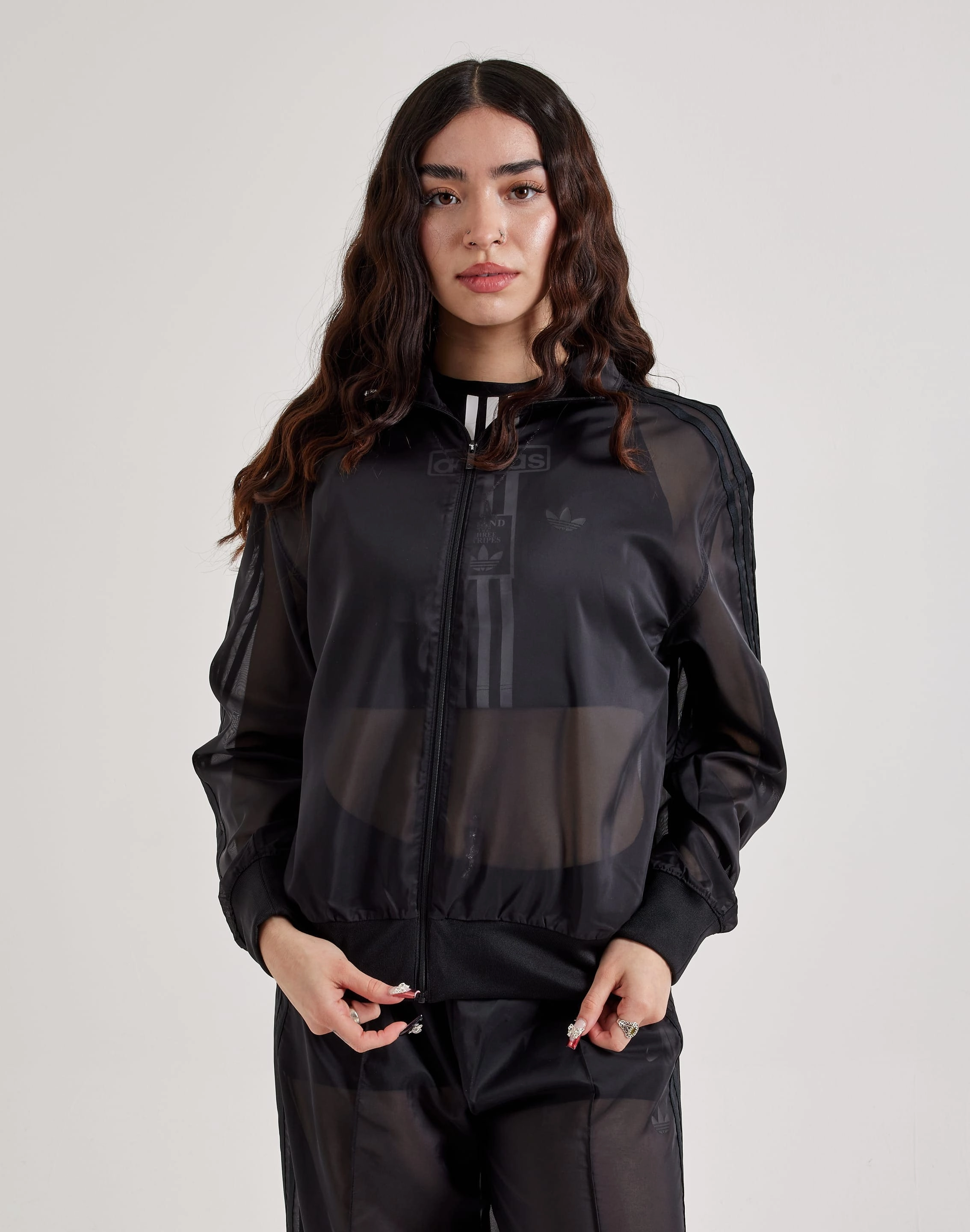 Fashion models Adidas Adicolor Sheer Track Top Evening wear