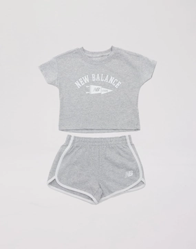 Fashion models New Balance Flag Fleece Shorts Set Pre-School Seasonal wear