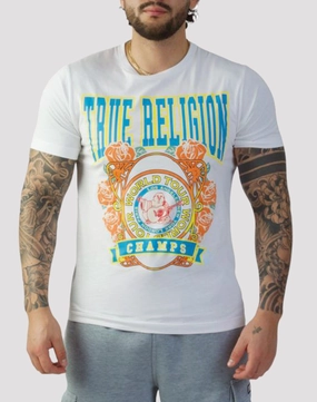 Fashion models True Religion Champs Puff Tee Fashion lookbook