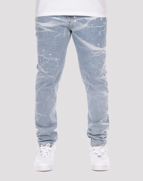 Fashion museums Akoo Heron Slim Fit Blue Jeans Printed fashion