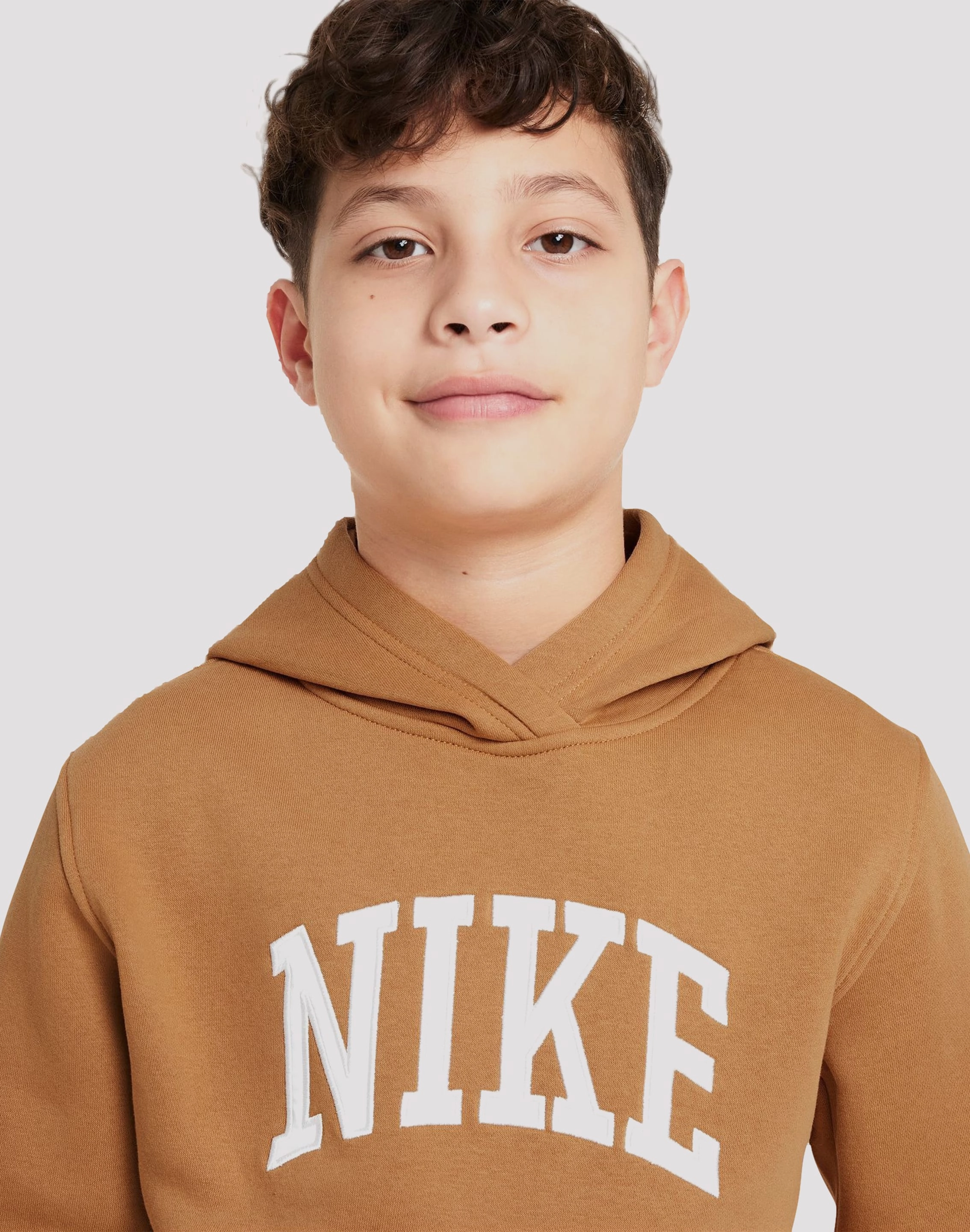 Fashion must - haves Nike Club Fleece HBR Big Boys' Flax Hoodie