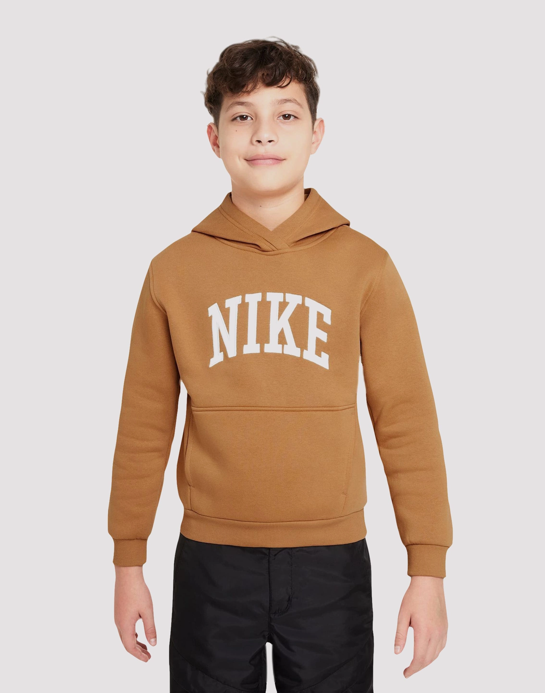 Nike Club Fleece HBR Big Boys' Flax Hoodie Nylon - included fashion Clearance fashion