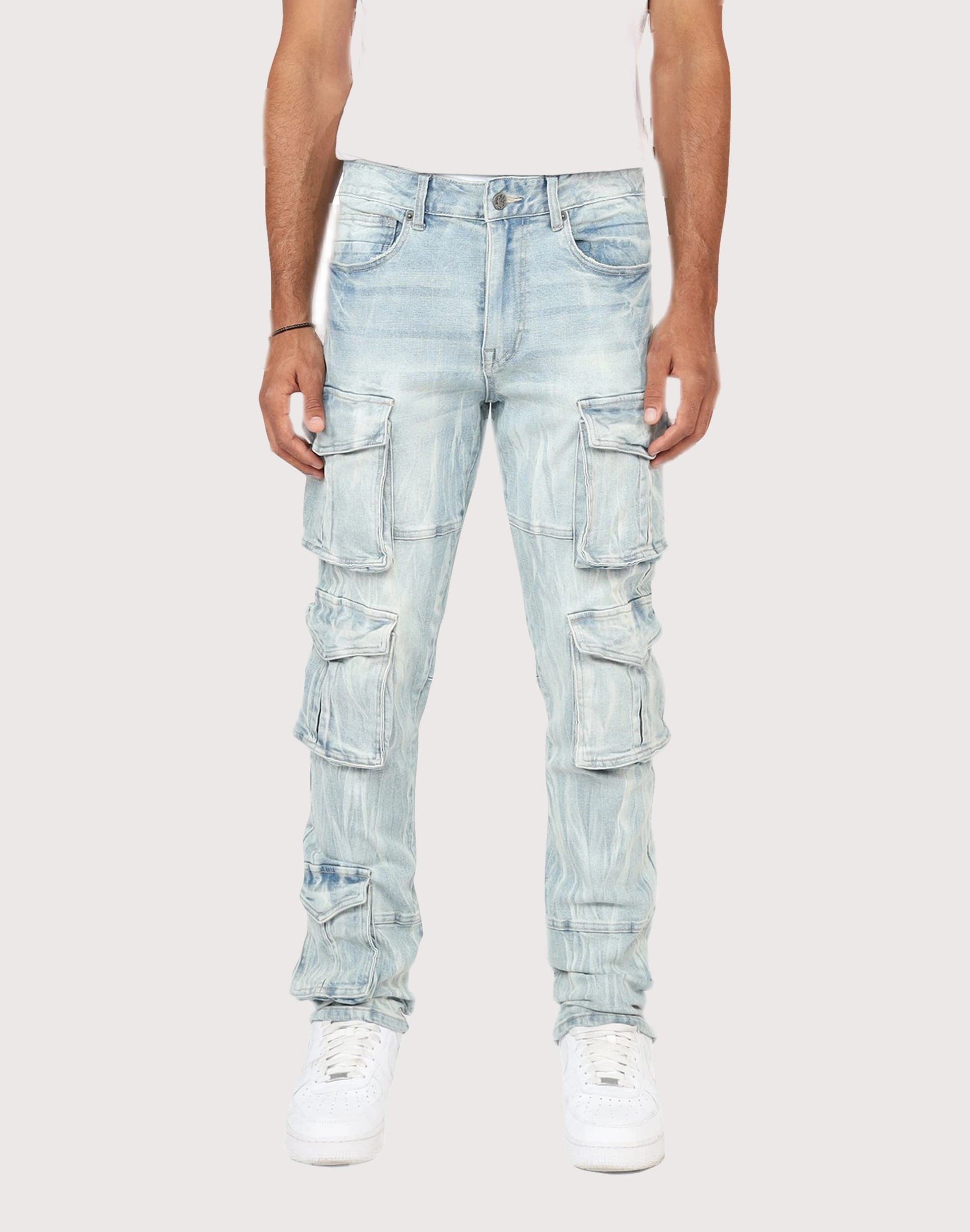 Grindhouse Syosset Blue Cargo Slim Fit Jeans Beachwear items Fashion must - haves