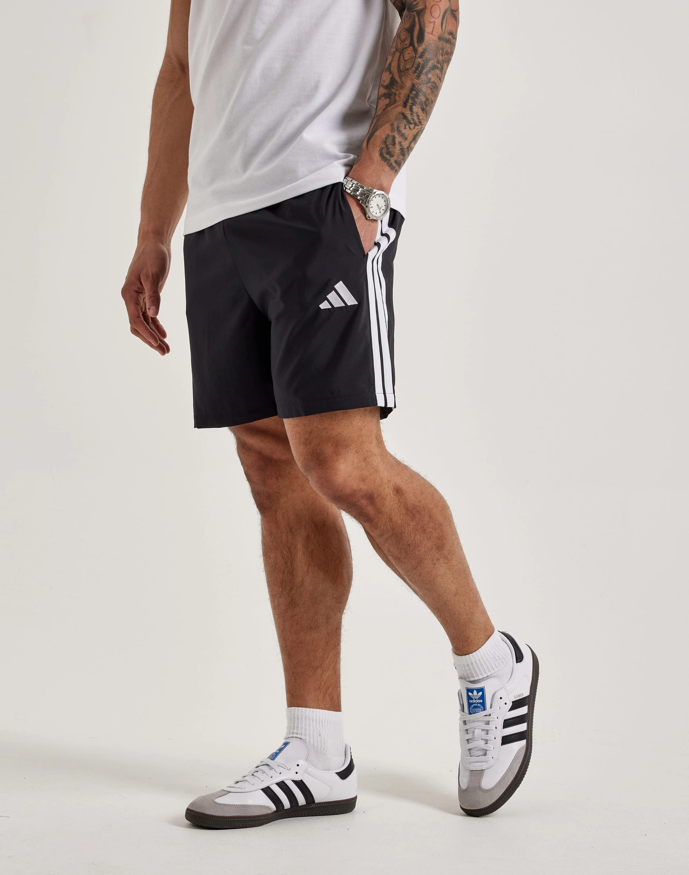 Fashion sizes Adidas Essential 3-Stripes Chelsea Shorts Polyester - used fashion