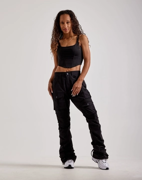 Fashion sizes Smoke Rise High-Rise Stacked Nylon Cargo Pants Athleisure fashion