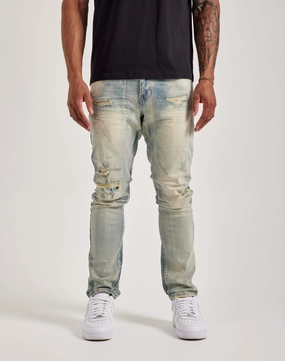 Fashion swaps Smoke Rise Vintage Wash Slim Denim Jeans Recycled fashion materials