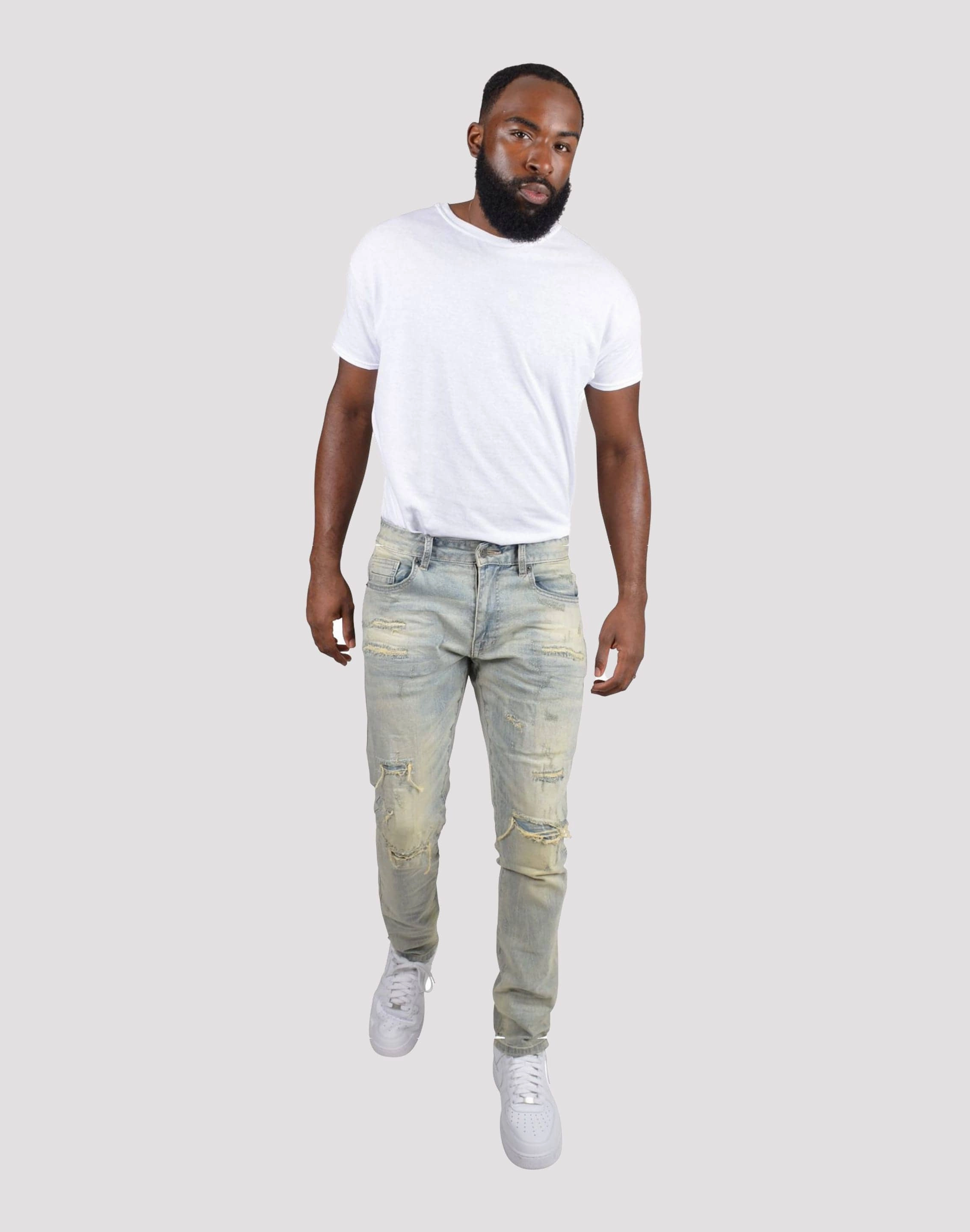 Fashion trends by region Grindhouse Vintage Wash Commercial Blue Denim Jeans Workwear options