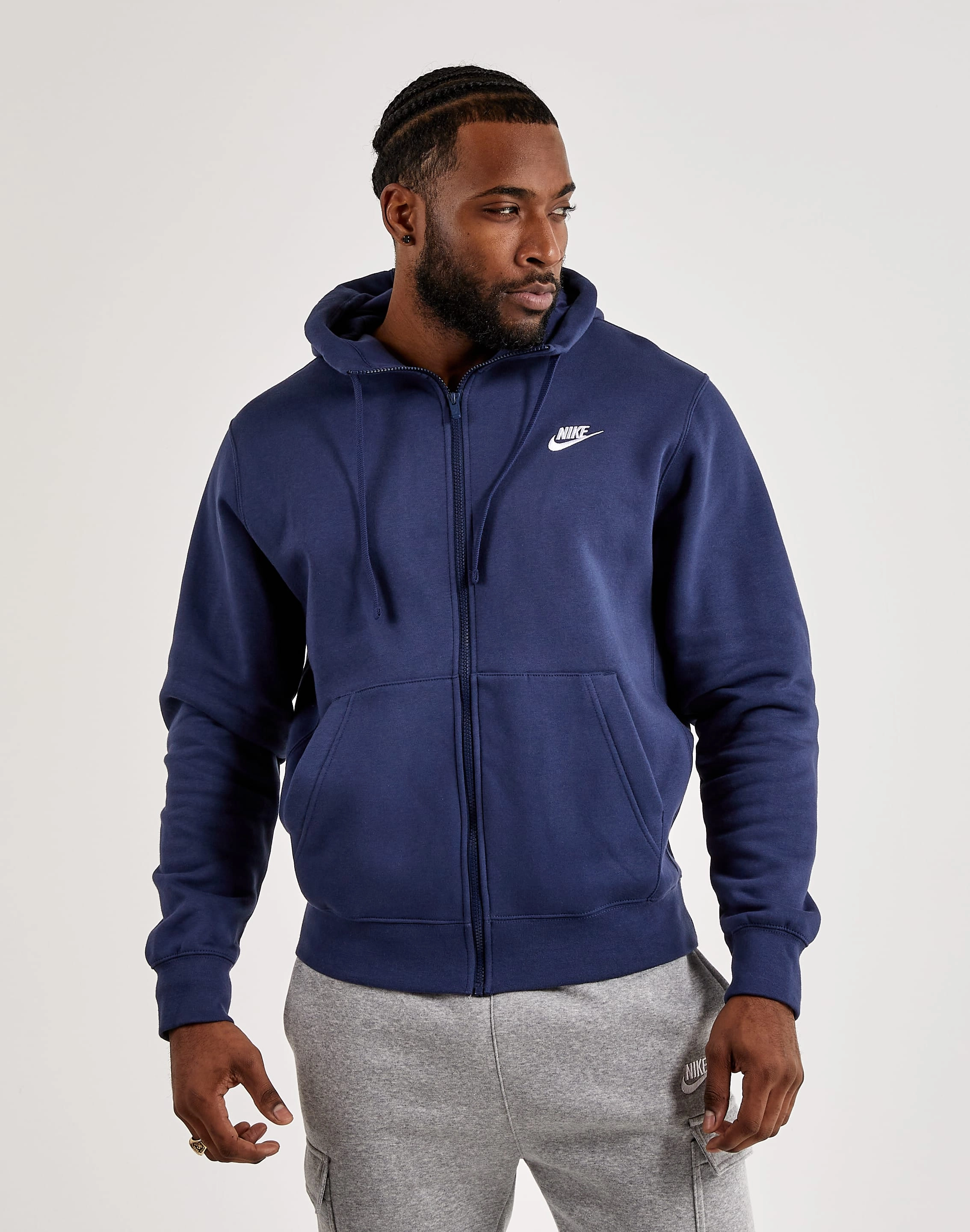 Fashion trends Nike Club Fleece Full-Zip Hoodie Military - inspired fashion