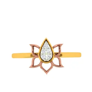 Floral Craft Petals Bloom Aesthetic 18KT Gold Ring