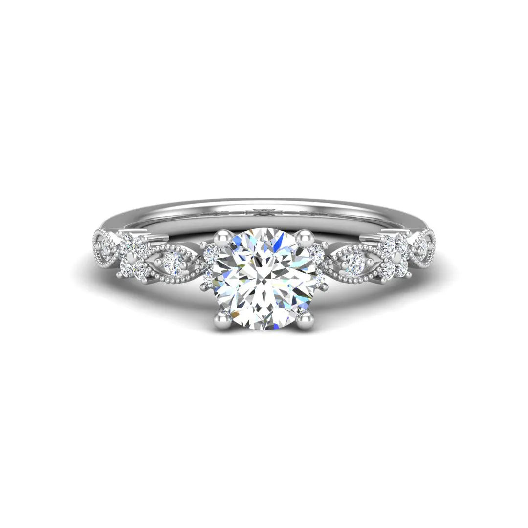 Floral Diamond Engagement Ring 1.30 ct. tw