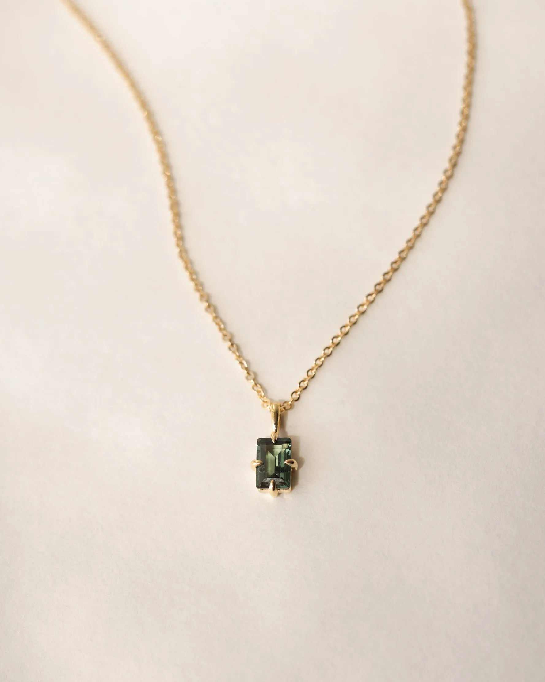 Forest Emerald Grand Baguette Necklace