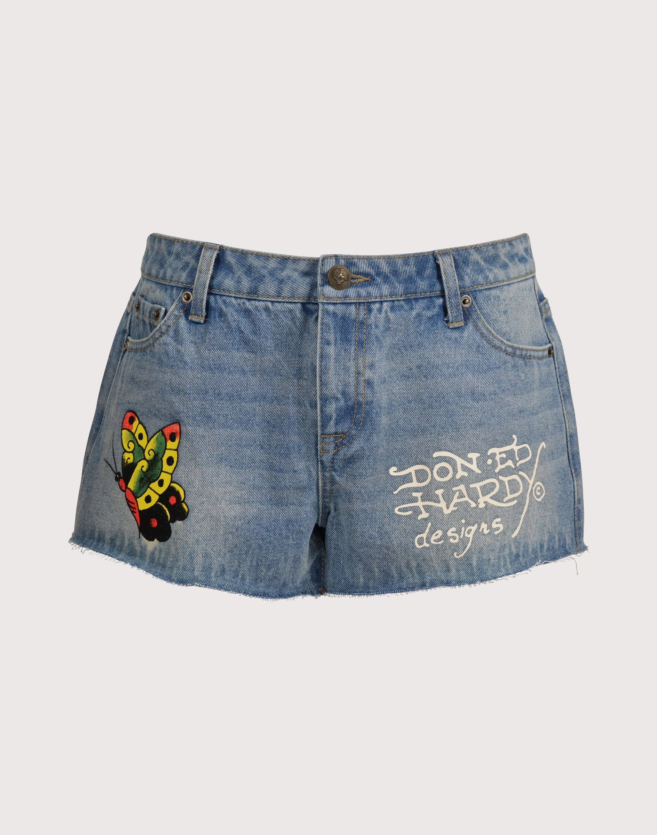 Fashion subscription services Ed Hardy BFly Denim Shorts Modern fashion