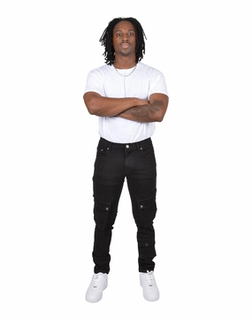 Formal wear selections Grindhouse Side Cargo Multi Pocket Denim Jeans Clearance fashion