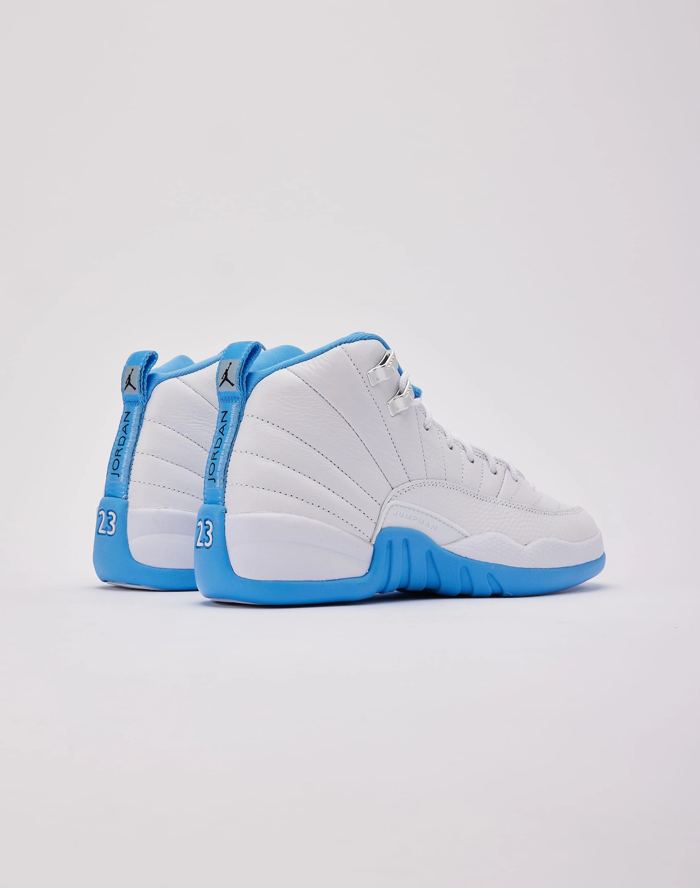 Formal wear selections Jordan Air Jordan 12 Retro 'White and University Blue' Grade-School