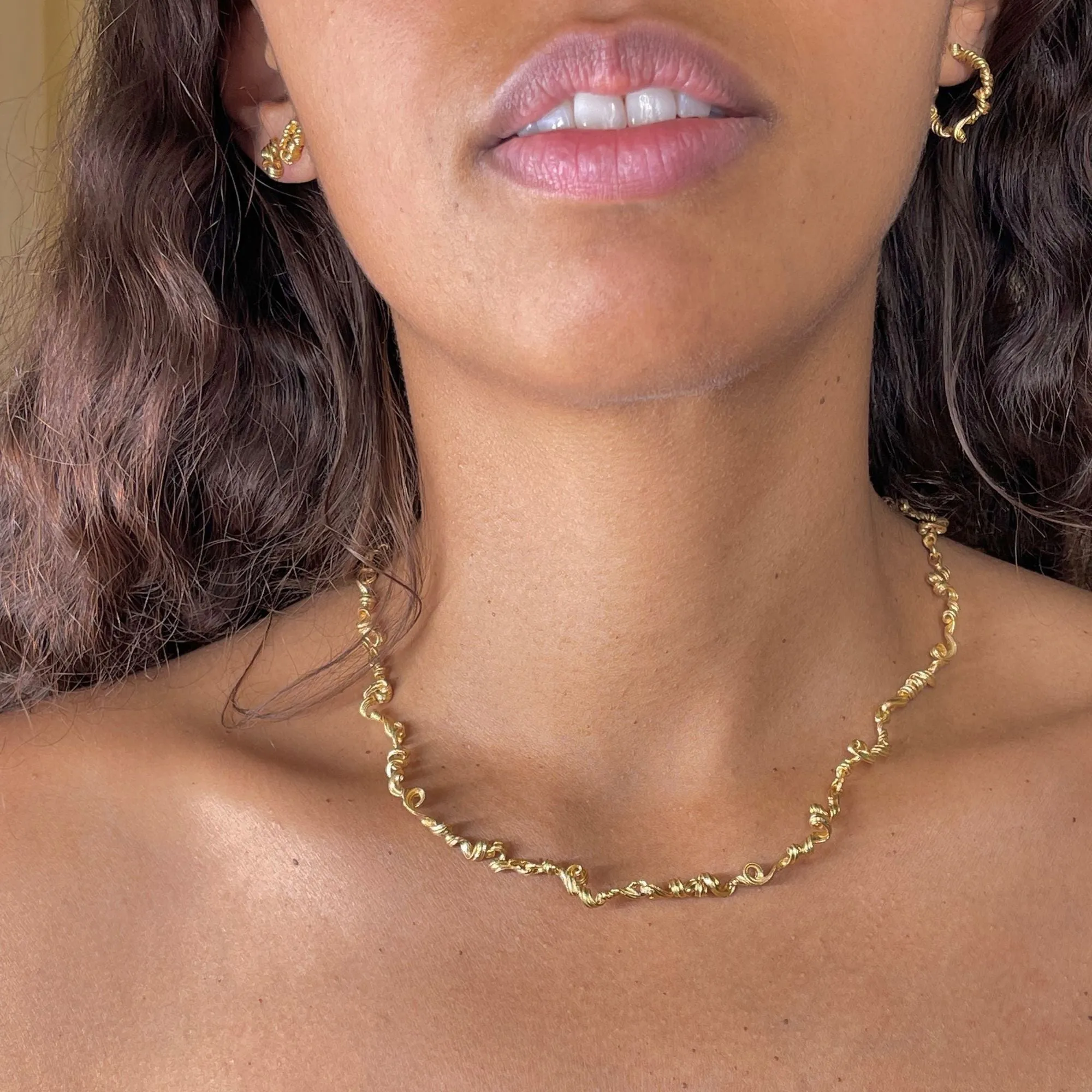 Fouett??s 24K Gold Plated Necklace