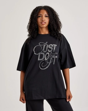 Free shipping offers Nike Oversized Rhinestone Tee Lace - detailed fashion