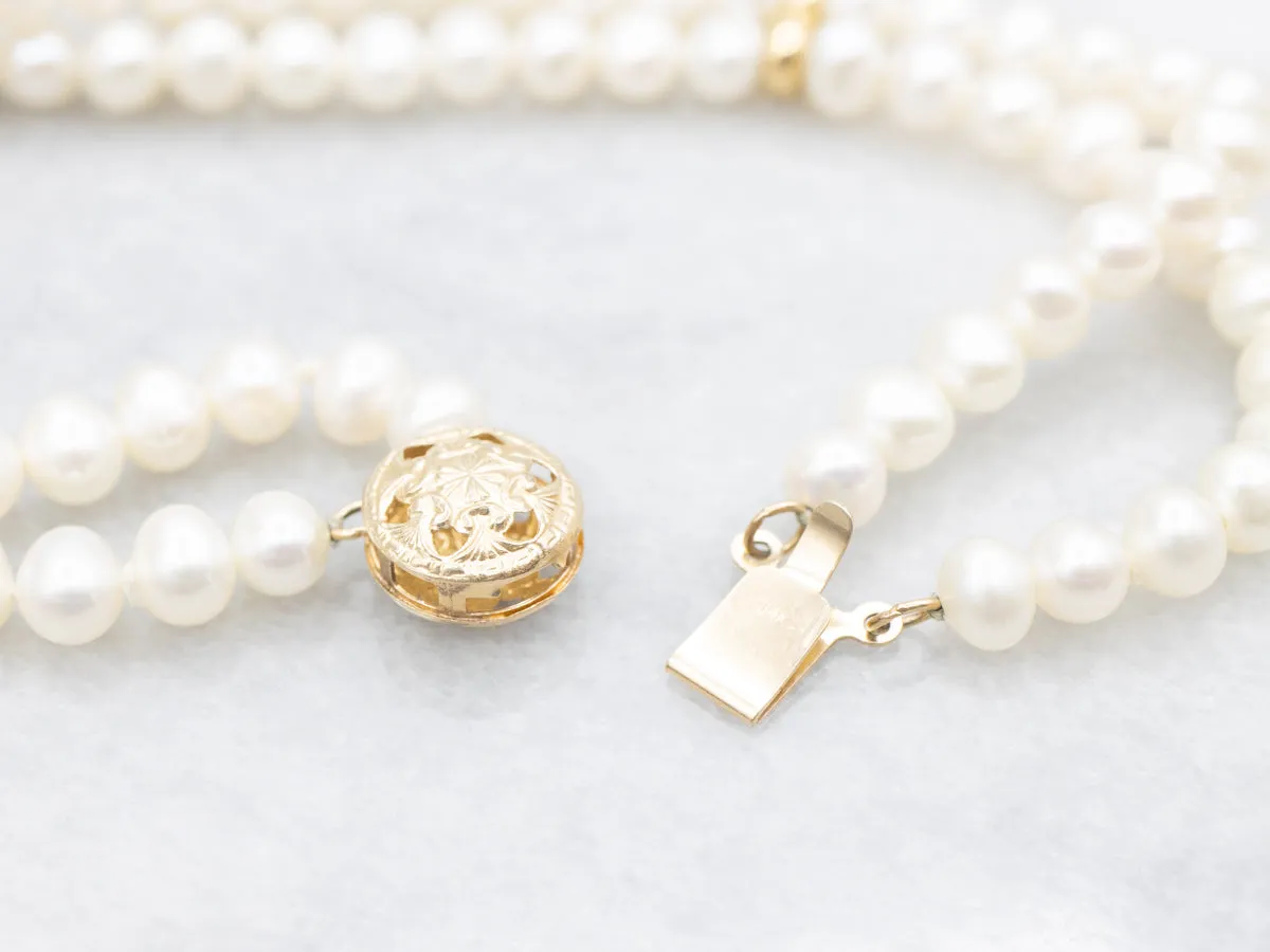 Freshwater Pearl Double Strand Bracelet