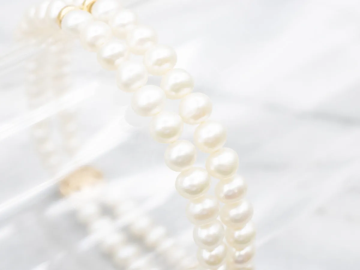 Freshwater Pearl Double Strand Bracelet
