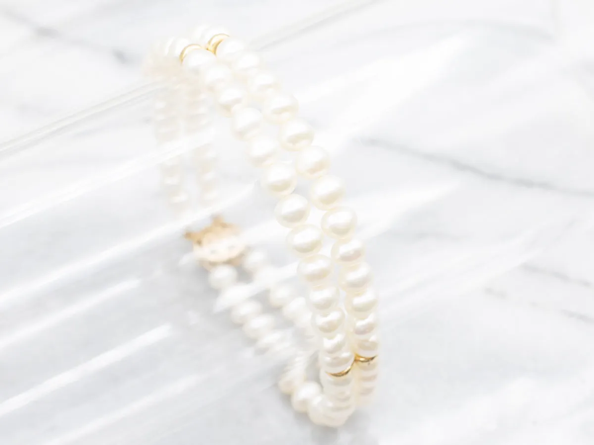 Freshwater Pearl Double Strand Bracelet