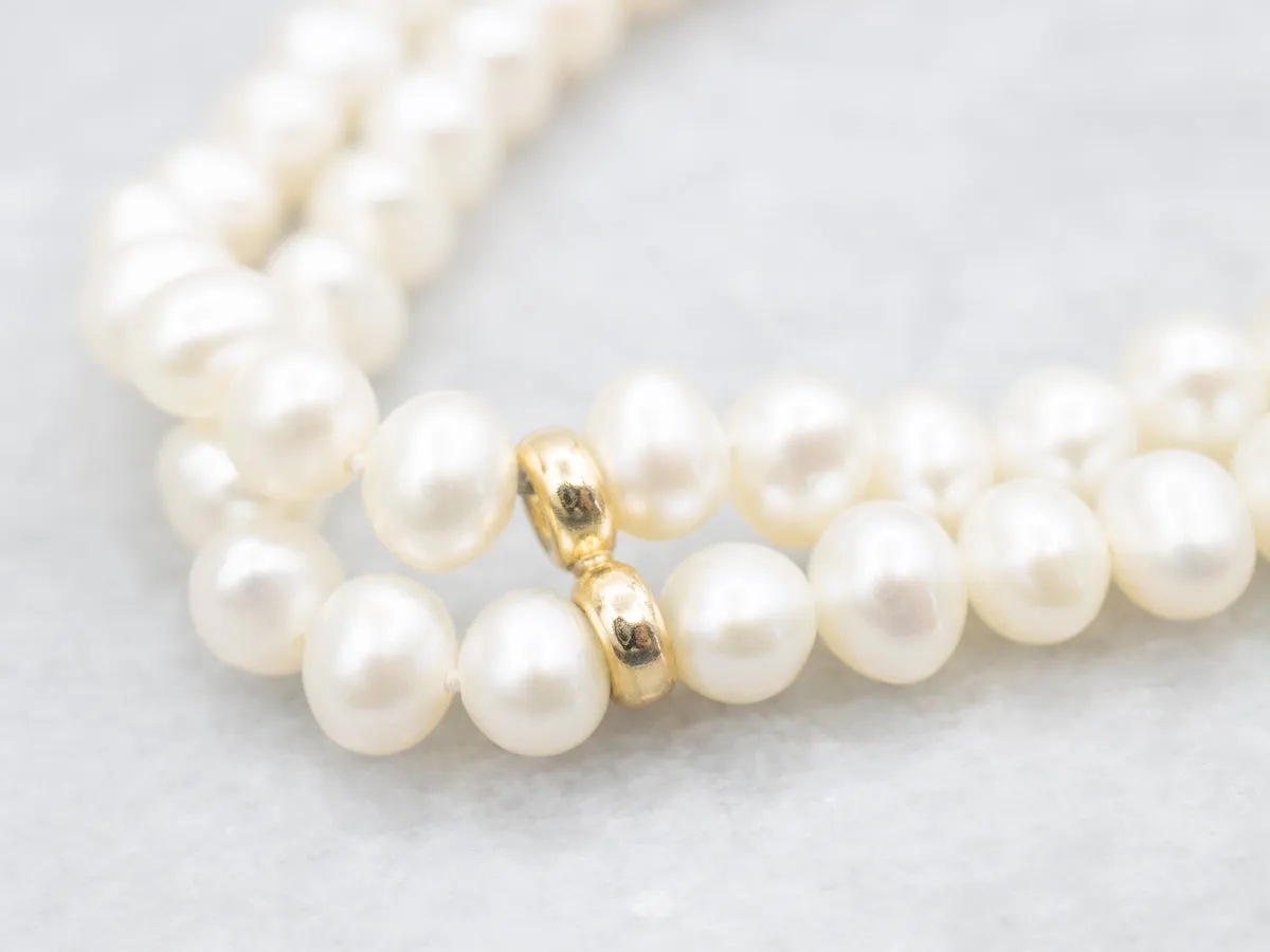 Freshwater Pearl Double Strand Bracelet