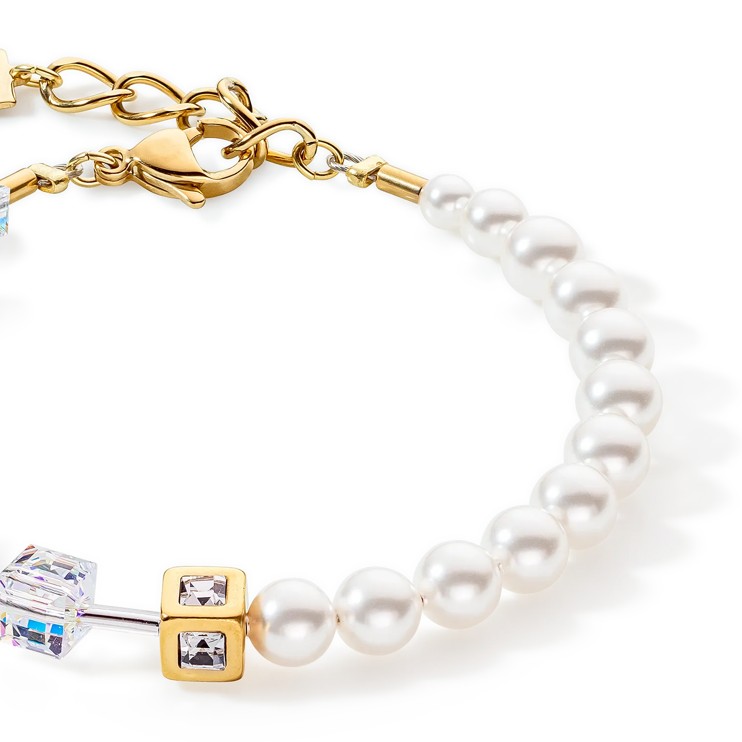 GeoCUBE? Precious Fusion Pearls bracelet multicolour pastel