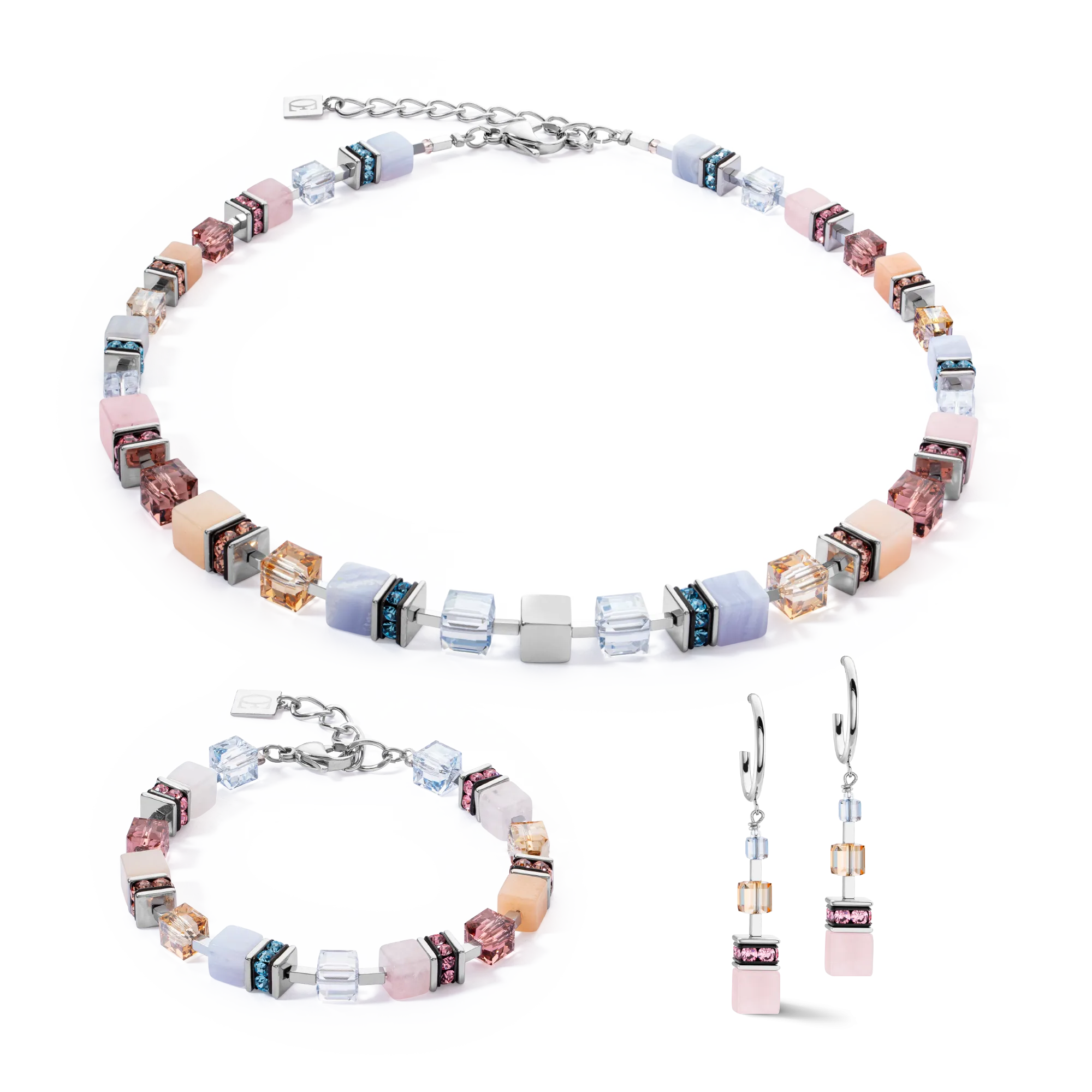 GeoCUBE? Precious Statement bracelet silver-pastel