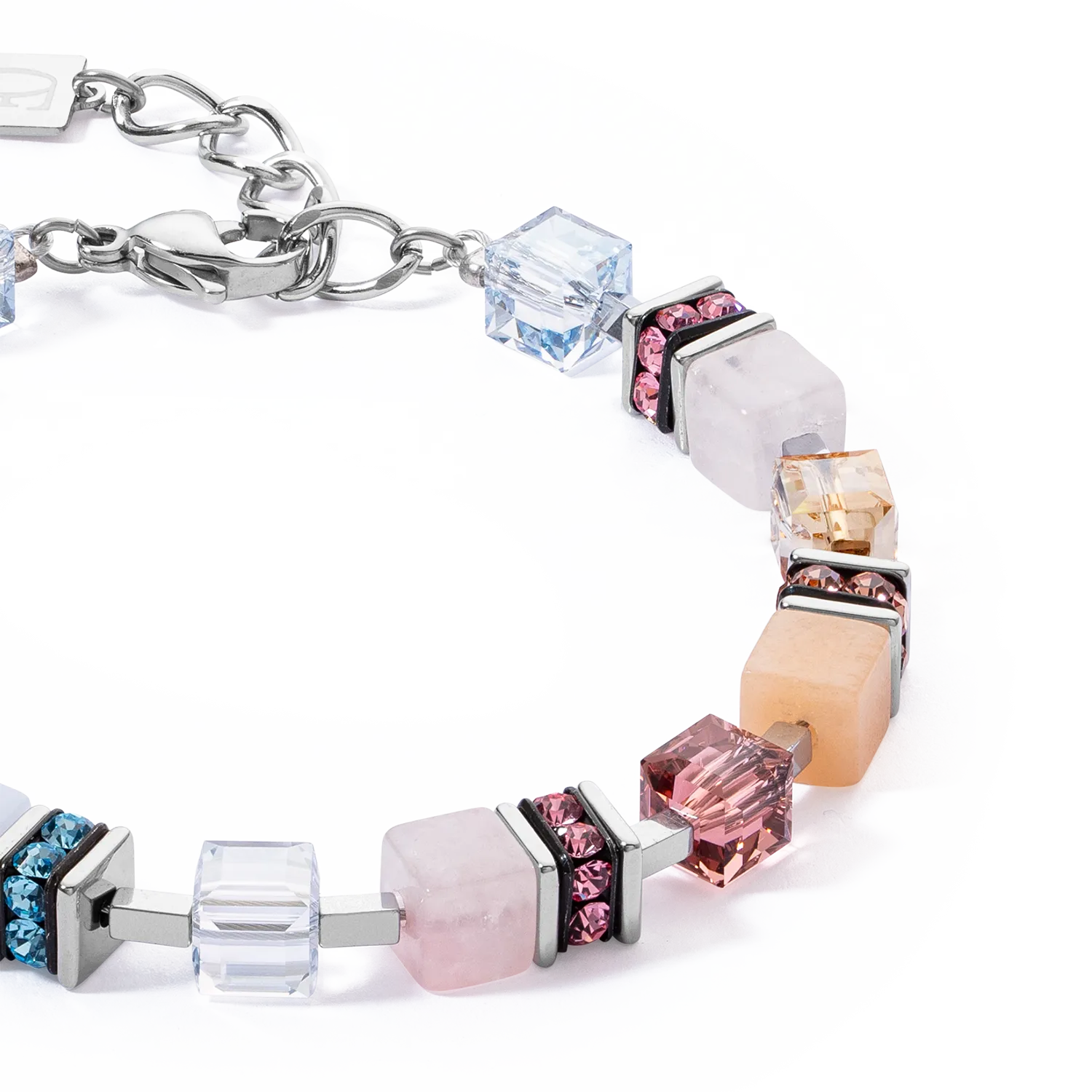 GeoCUBE? Precious Statement bracelet silver-pastel
