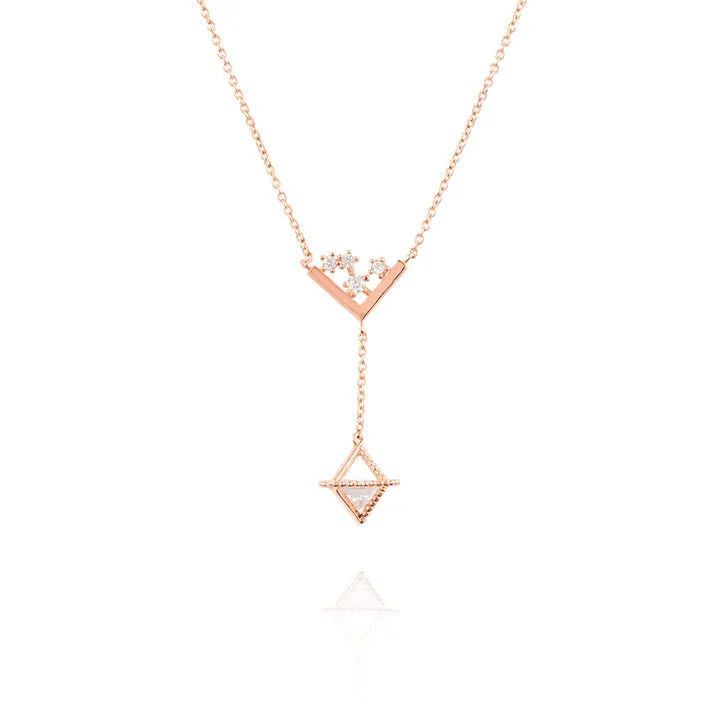 Goddess of Victory_Victoria Cube Drop Necklace