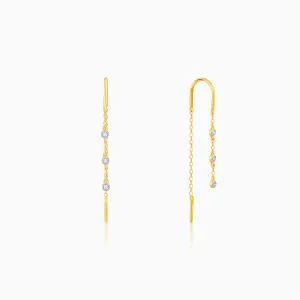 Gold Orion Diamond Sui Dhaga Earrings