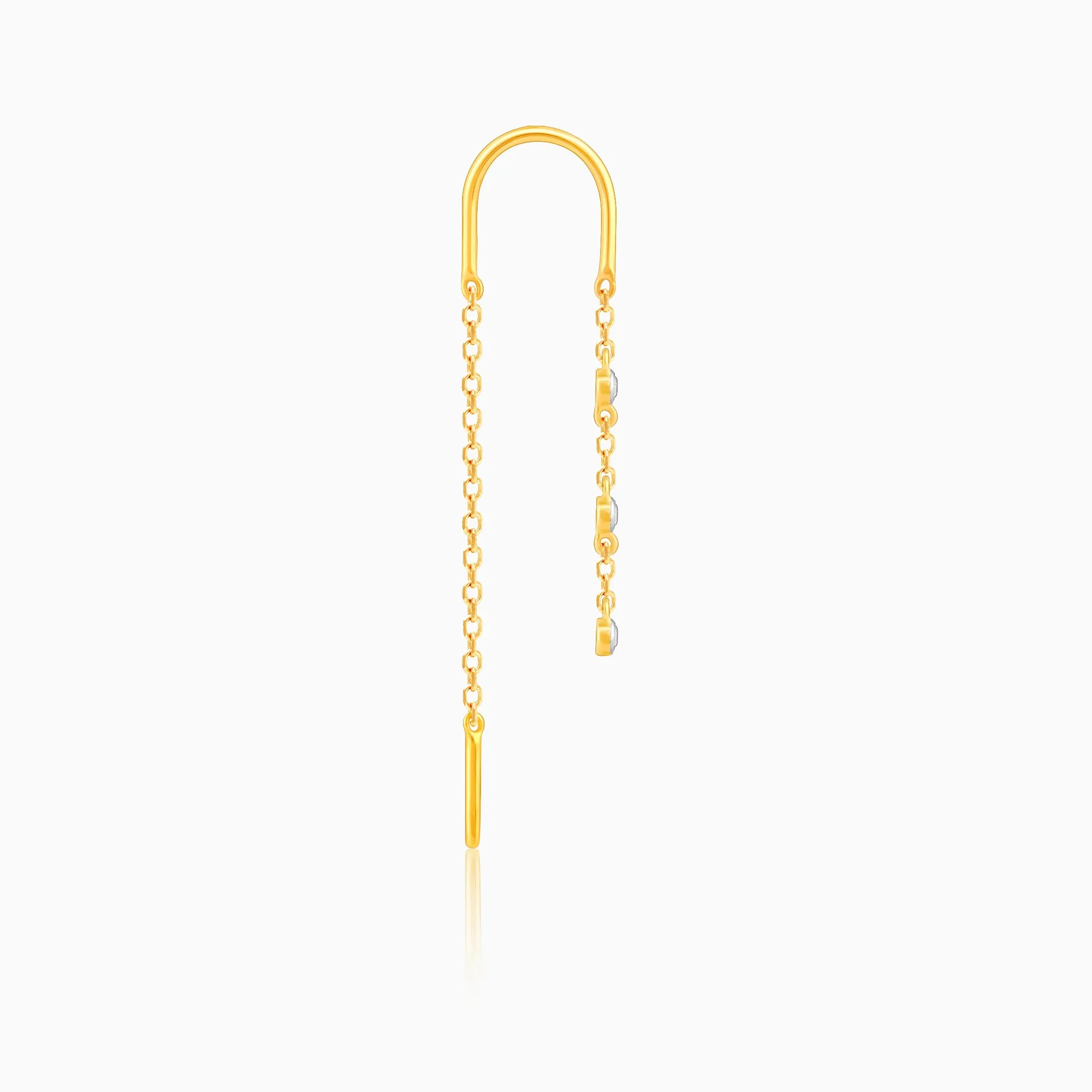 Gold Orion Diamond Sui Dhaga Earrings