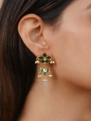 Gold Plated Jadau Kundan Earrings - ME1264